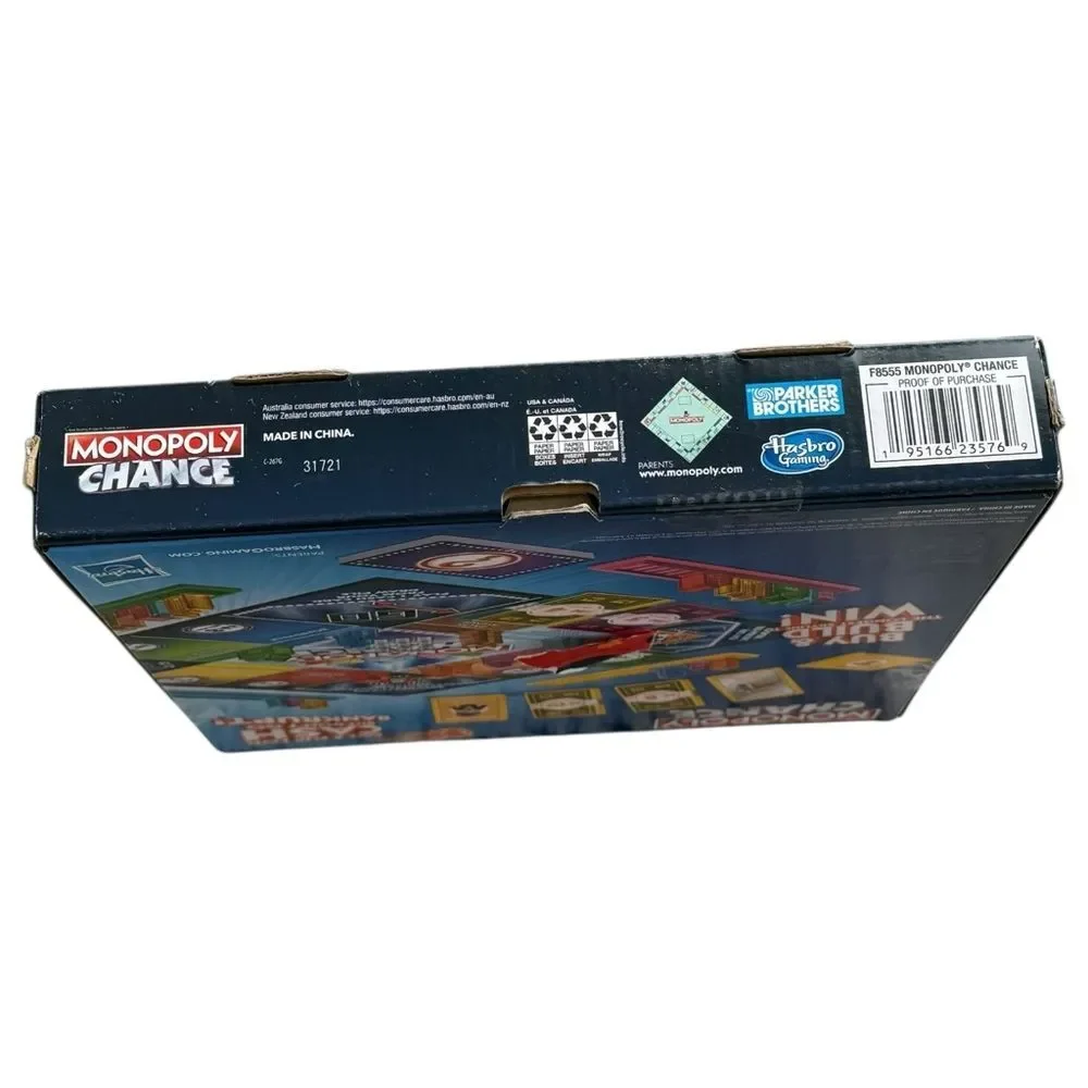 Monopoly Chance Kids Family Board Game Screen-Free Fun.